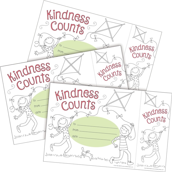 Barker Creek Color Me! Kindness Counts Awards & Bookmarks Set, 90/Set, PK90 4168 - main